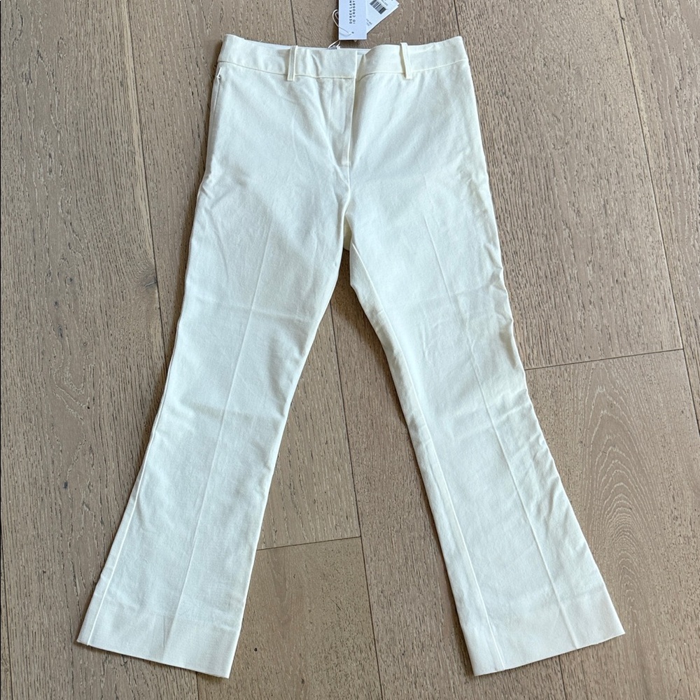 Derek Lam Cream Flare Crop Pants